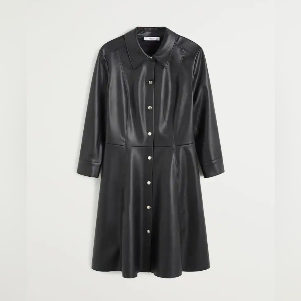 Mango Leather Dress